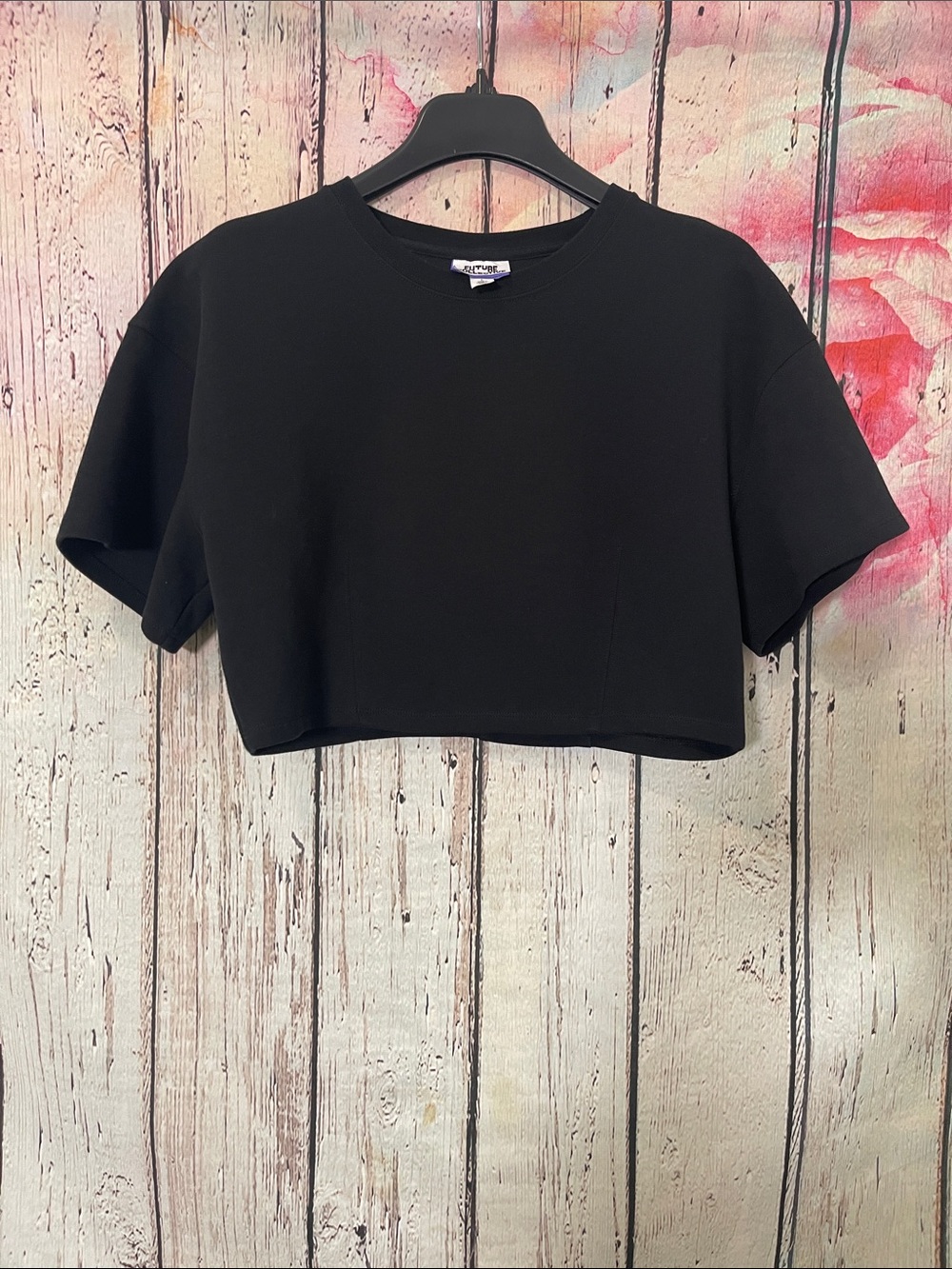 KBB for Target Black Cropped Crewneck Top